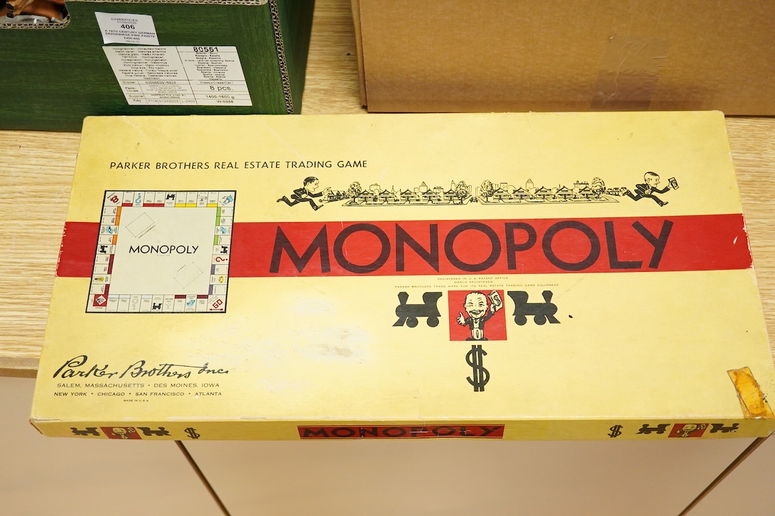Monopoly, Parker Brothers Inc. 1960's American issue, using U.S. street names
